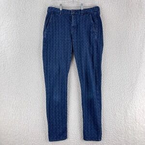 Scotch & Soda Blue La Folie Slim Tapered Jeans Womens Mid-Rise Dot Print Size 27